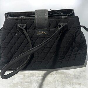 Vera Bradley Retired Black Quilted Shoulder/Handbag Purse